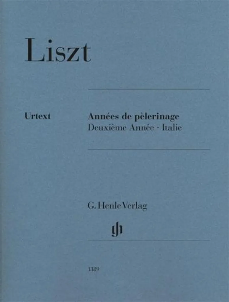 Partition de Piano Franz Liszt Années de pèlerinage Italie Vol. 2
