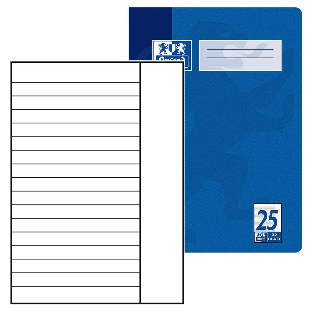 Oxford Schulheft A4 32 Blatt liniert mit Rand R 10Stk Obrázok produktu 