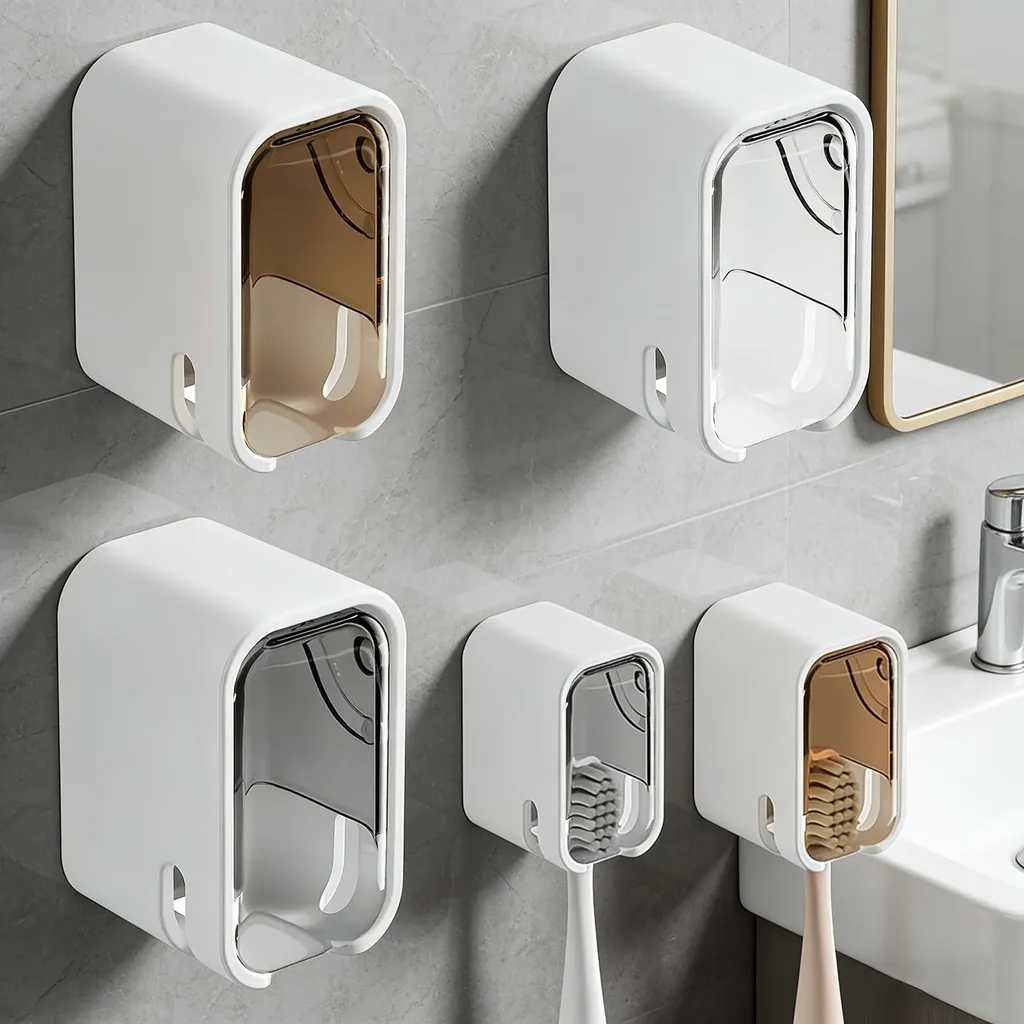 Porte-brosse à dents sans perçage avec ventouse puissante - Lot de 3