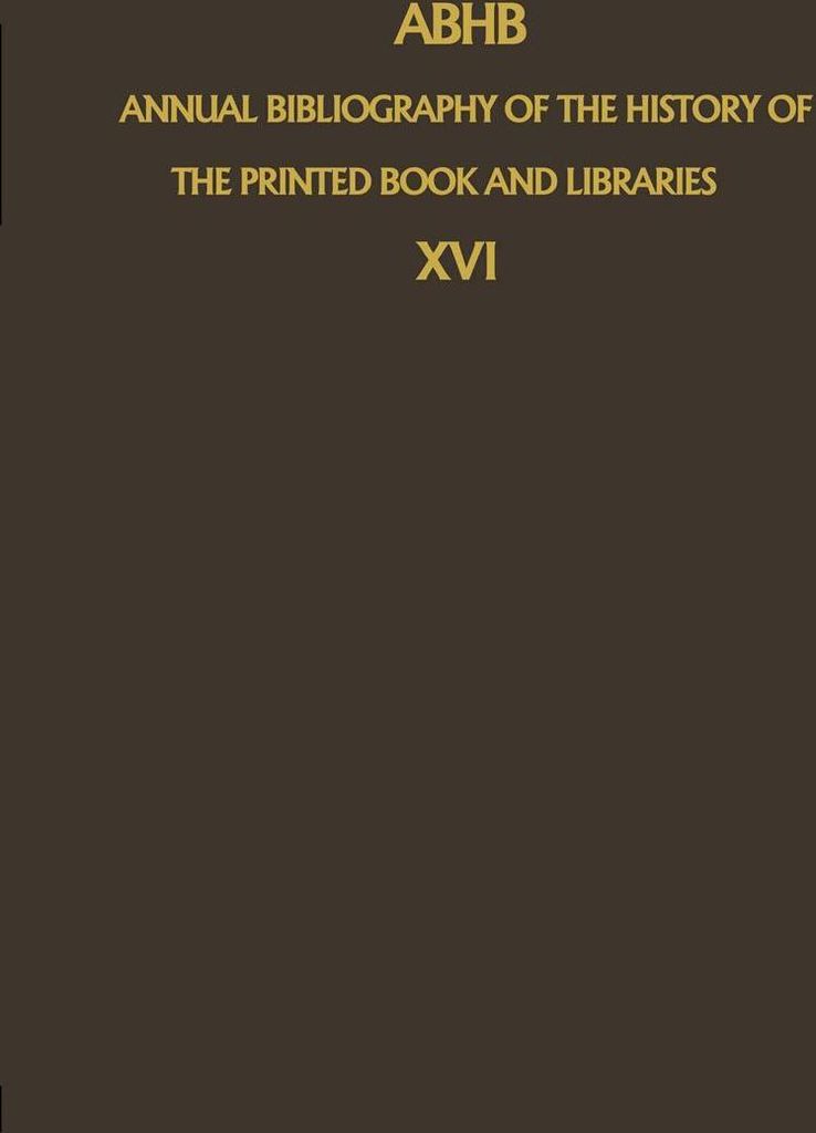 ABHB Annual Bibliography of the History of the Printed Book and Libraries