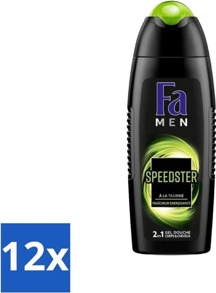 Gel Douche Sport Fa Men Speedster pour Homme Fraîcheur Intense Pack de 12