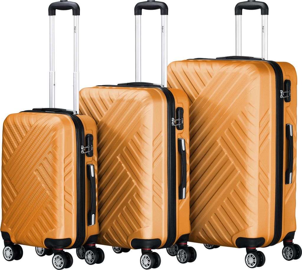 Set de valises Zelsius 3 pièces, orange, valise de voyage Image du produit 
