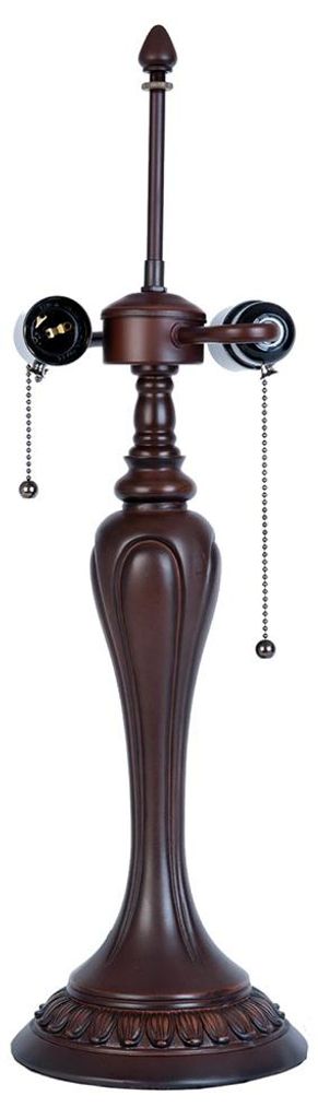 Clayre & Eef Lampensockel Tischlampe Tiffany Ø 17x60 cm Braun Kunststoff