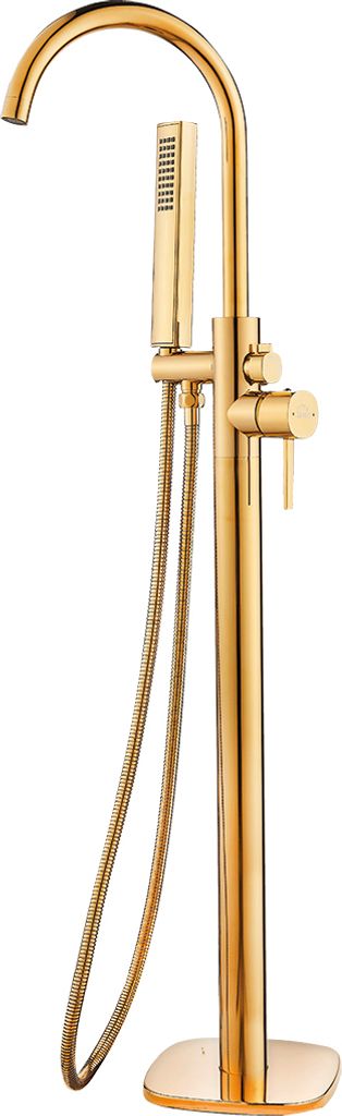 BADLAND Freistehende Badewannenarmatur POLA Wannenarmatur für Badezimmer in Gold