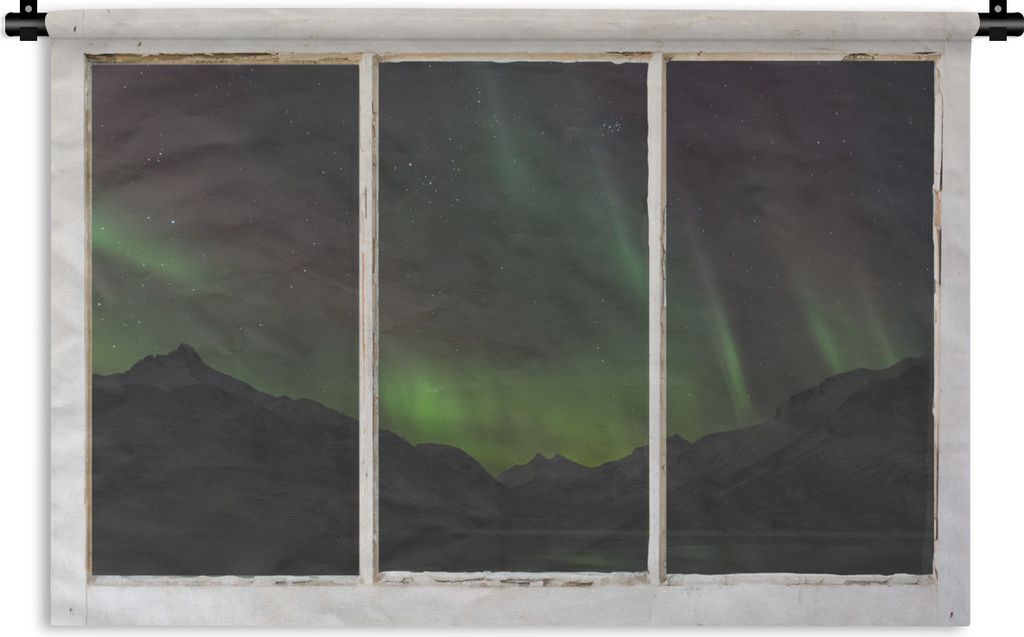 MuchoWow Wandteppich Wandbehang Ausblick - Aurora - Wasser 120x80 cm Tapisserie Dekoration Wandtuch - Wanddekorationen - Wandtücher