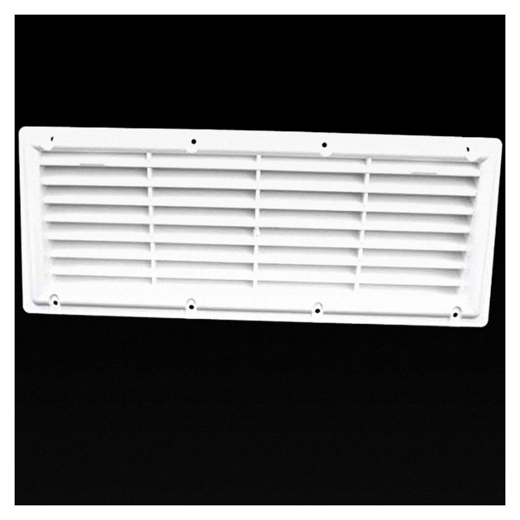Lüftungsgitter für Kühlschrank im Wohnwagen, Wohnmobil, Caravan und Boot, Kunststoff, weiß, 374 x 148 mm