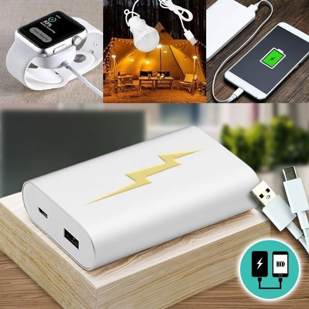 Mini-Powerbank 5000mAh mit USB-C Ladekabel für schnelles Produktbild