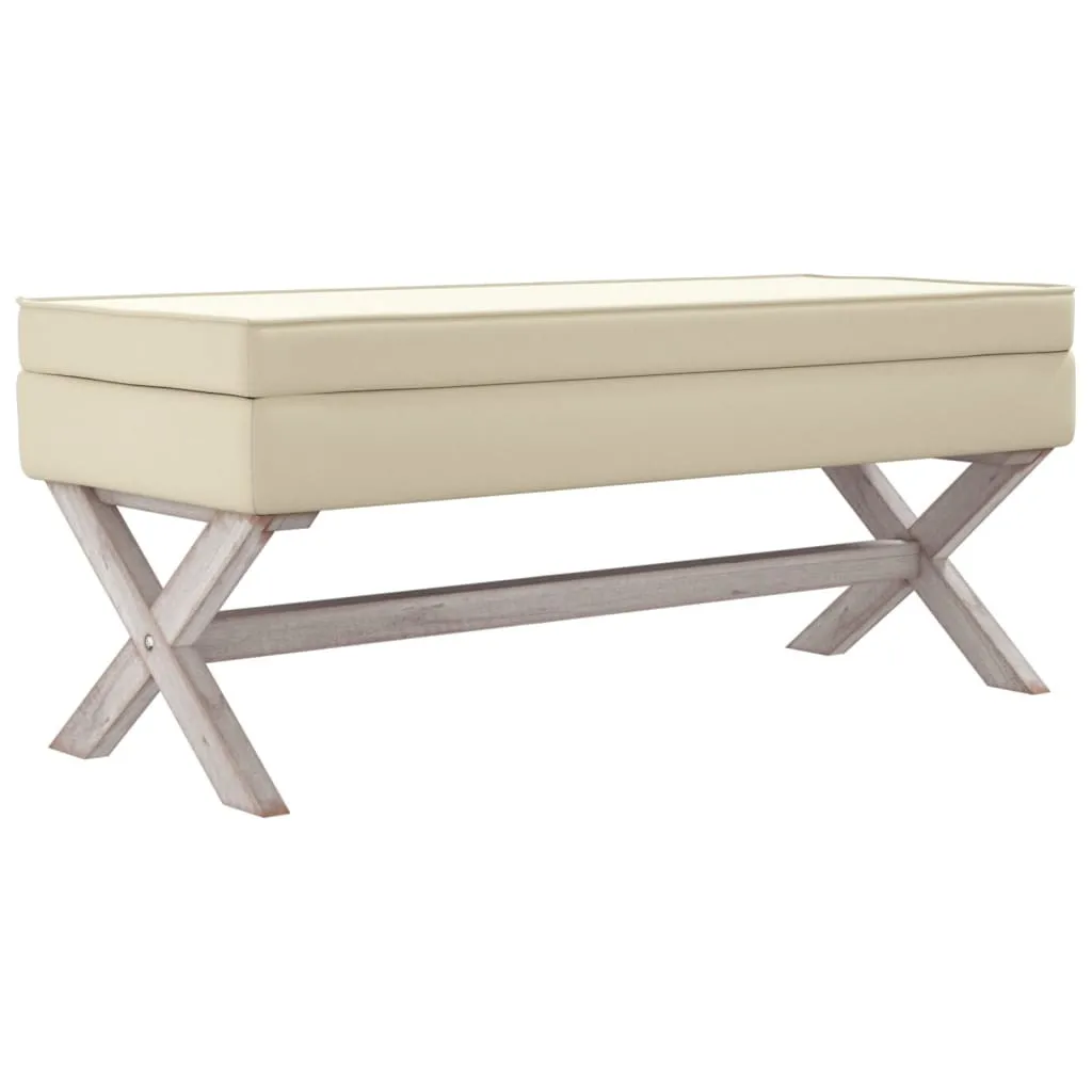 Siège d'appoint avec rangement intégré 110x45x49 cm lin pour l'entrée