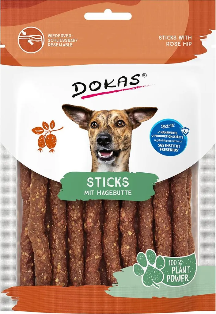 Snack Addestramento Dokas Rosa Canina 105g | Vegano e Senza Grassi