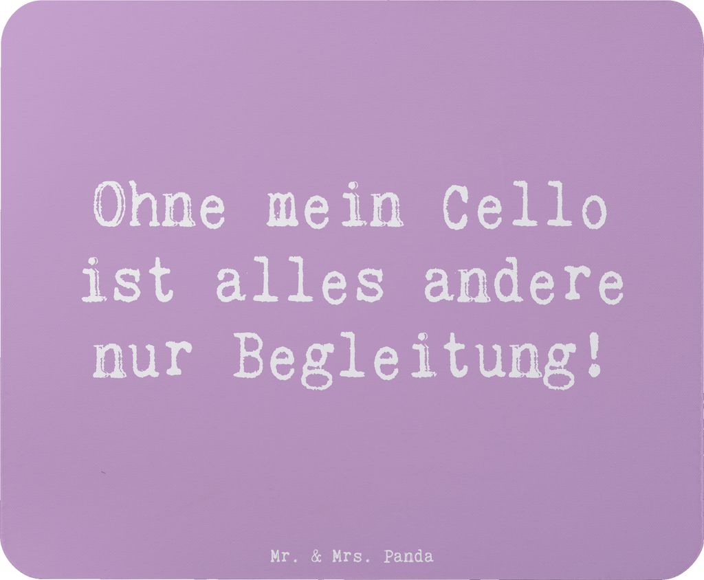 Mr. & Mrs. Panda Mauspad Spruch Cello Magie - Lavendeltraum - Geschenk, Instrument, Musikinstrument, Musik, mausteppich, Orchester, Mouse Pad, Lern...