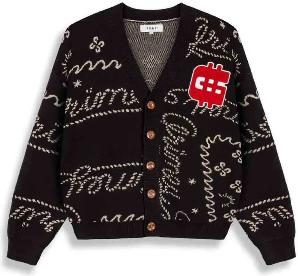 Sweat Grimey Lone Hand Noir L avec Finition Maille de Qualité Homme