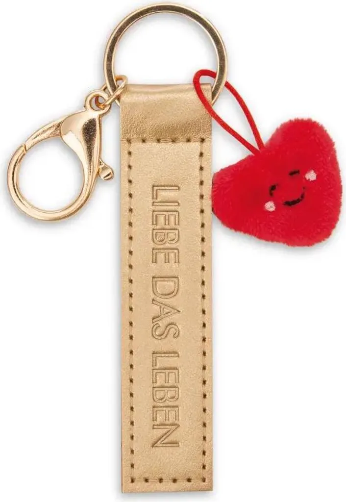 Porte-clés Aime la vie 10 cm - Accessoire message positif en métal argenté