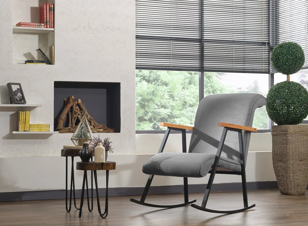 Chaise de bureau 100% métal grise Hanah Home Yoka ultra résistante