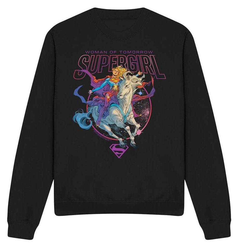 Supergirl - "Woman Of Tomorrow" Sweatshirt für Herren/Damen Uni TV34753 (M) (Schwarz)