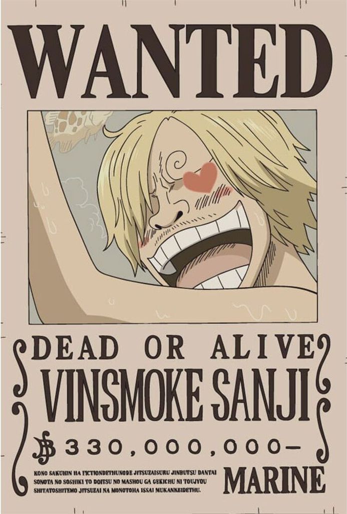 Teknofun One Piece LED Wandleuchte Wanted Sanji 30 cm