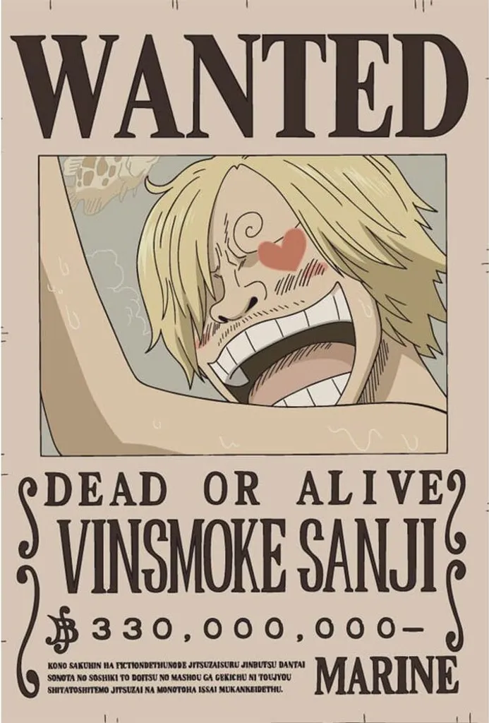 One Piece LED Applique Murale Wanted Sanji Teknofun 30 cm Collector