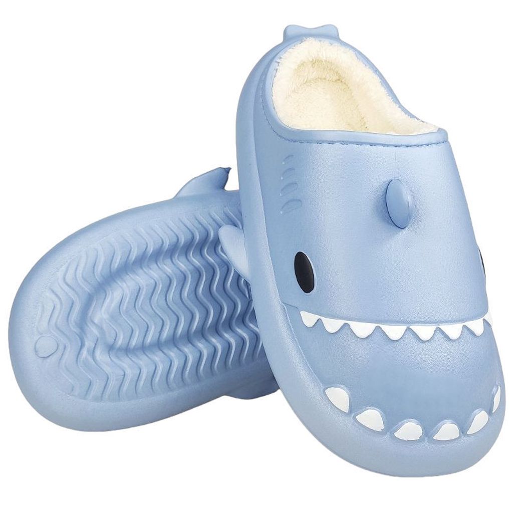 Damen Herren Hausschuhe Schaumstoff Isoliert Slippers Mior Blau Gr.39/40