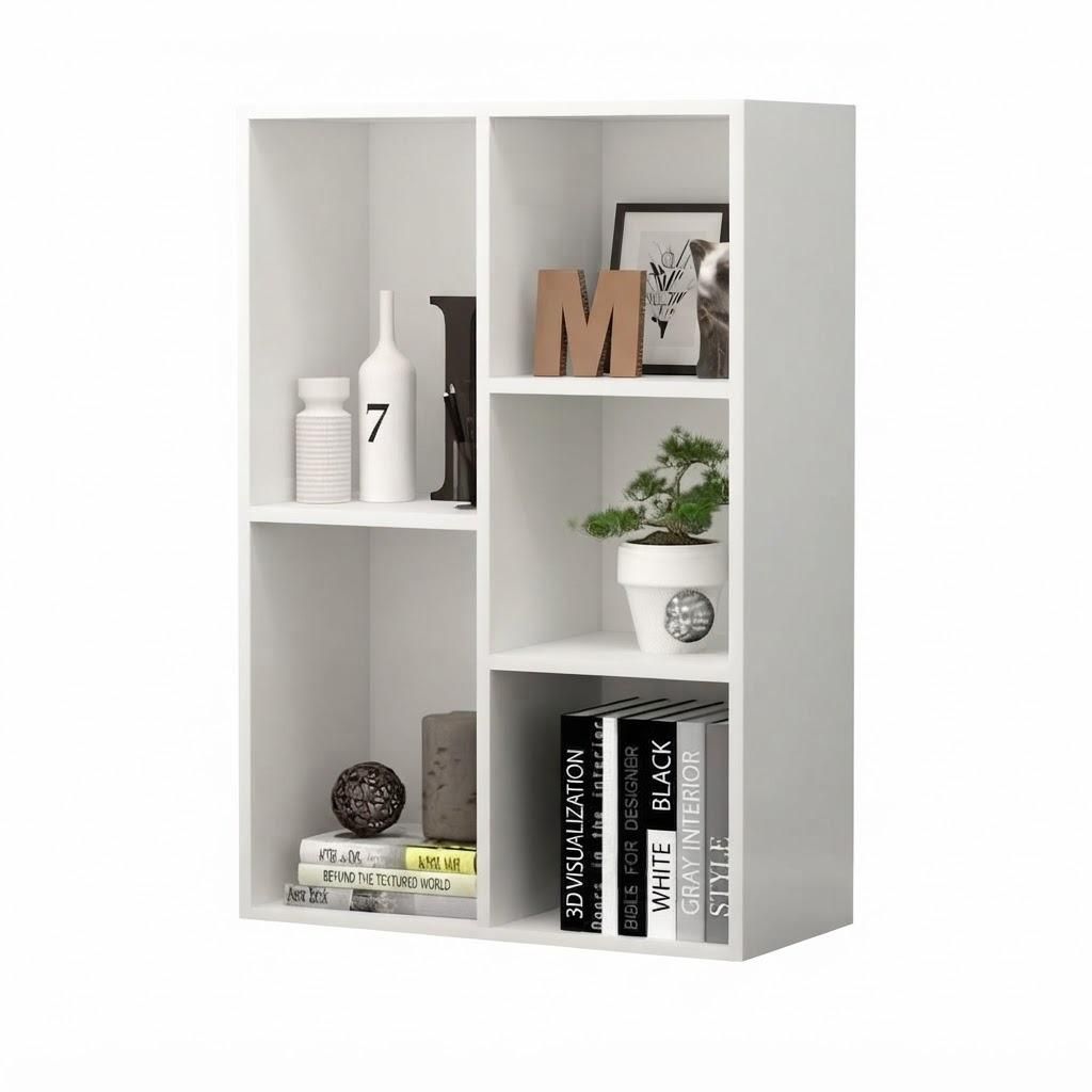 Bibliothèque ouverte blanche Grande commode Loft Scandinave Image du produit 