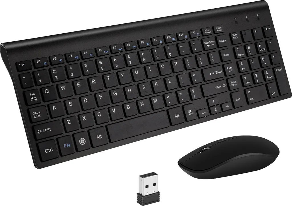 Pack Clavier et Souris Sans Fil INF - Coloris Blanc Argenté - AZERTY