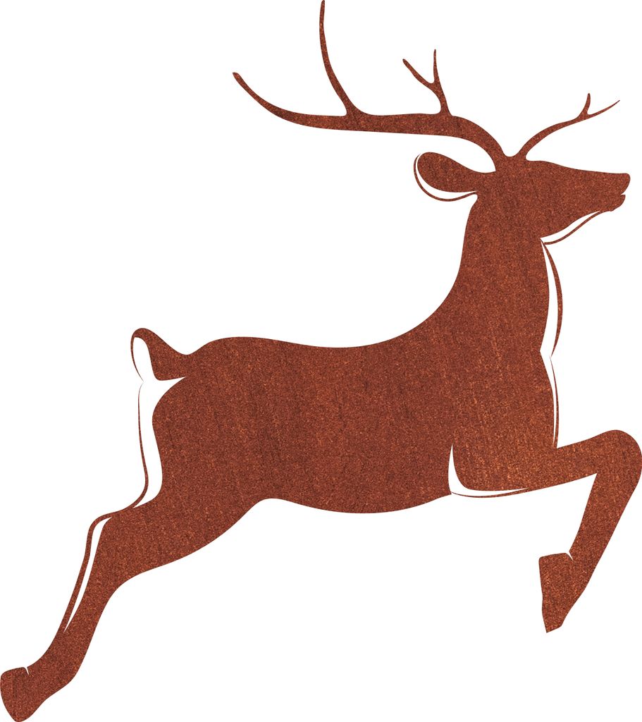 Gartendekoration Hirsch Aus Cortenstahl, Patiniert, Bambi Hirsch Figur