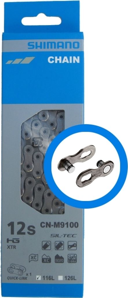 SHIMANO CN-M9100 XTR Schaltungskette, 138 Glieder, 12-fach, Produktbild 