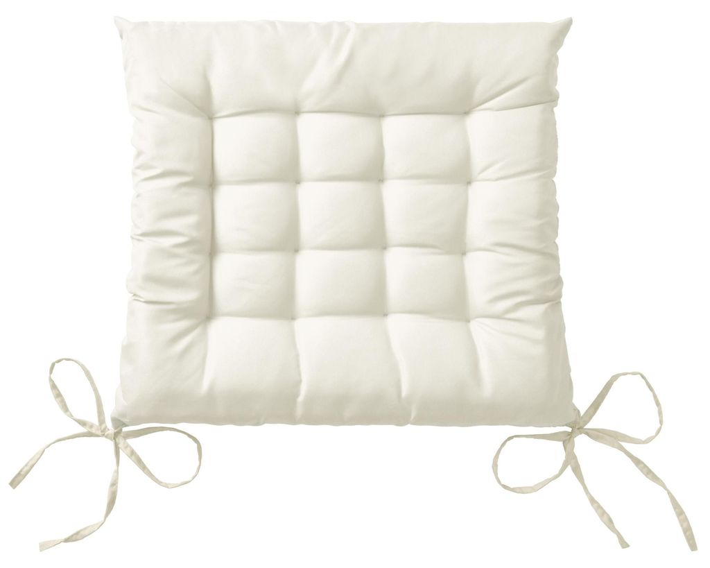 Beautissu Lot de 4 coussins de chaise 40x40 avec rubans Lea Image du produit 
