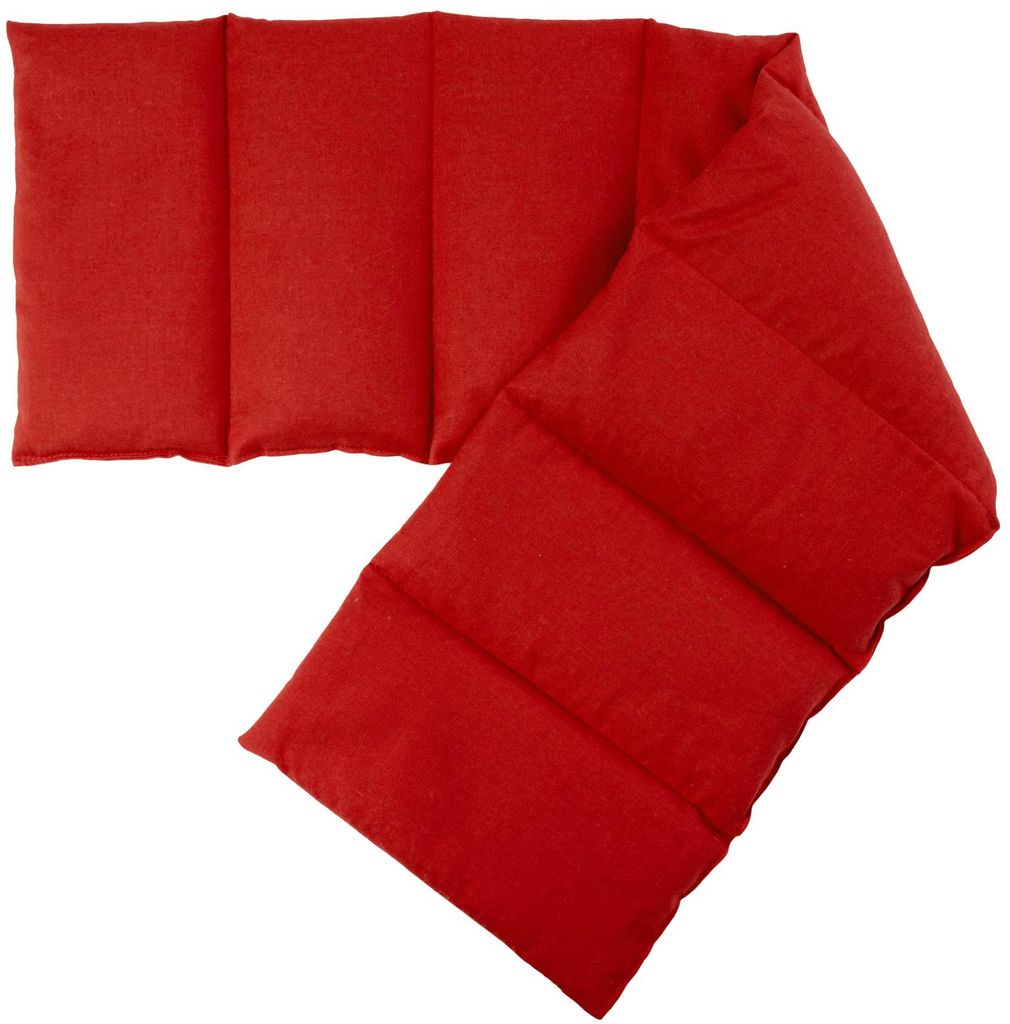 Traubenkernkissen 75x20cm groß 8-Kammer, kirschrot - Wärmekissen, Körnerkissen