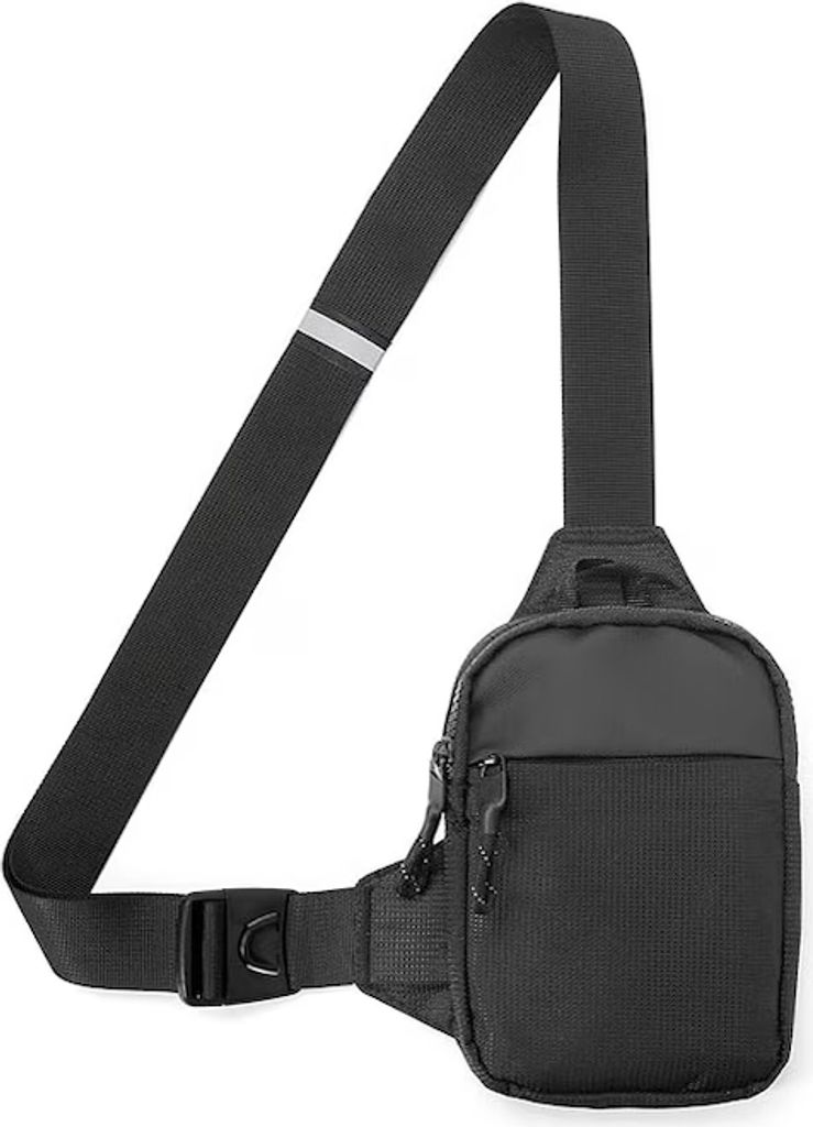 ASKSA Sling Chest Crossbody Bag Wasserdicht Schultertasche Crossbody Bag Backpack fuer Maenner und Frauen die Outdoor-Sportarten wandern,Schwarz