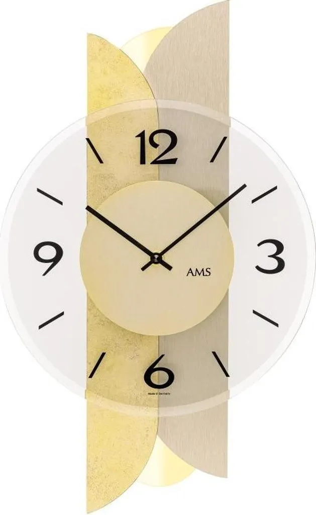 AMS 9643 Montre Murale Silencieuse avec Réglage Heure Automatique