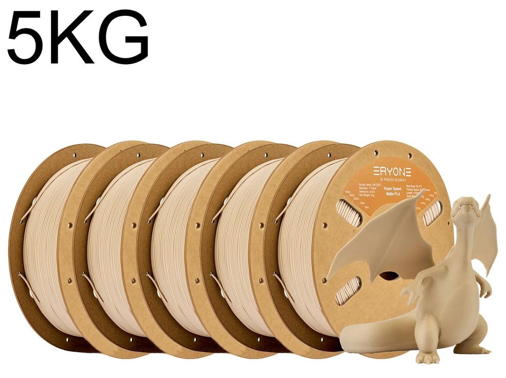PLA 3D-Drucker Filament - Hyper Speed Matt - 1,75 mm - Toleranz ±0,03 mm - FDM 3D-Druck - 5 kg Spule - Beige