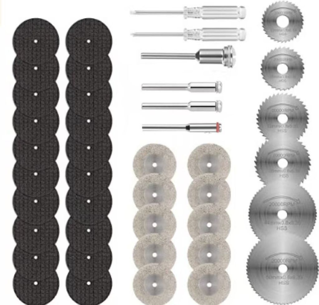 Schneidräder, 42Pcs Sägeblatt, Kreissägeblatt , Trennscheiben Set für Dremel Zubehoer für Holz, Plastik, Aluminium und Dünnen Blech Multitool...