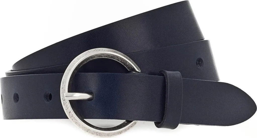 Vanzetti Pelle cintura cintura in vita 25mm Leather Belt W75 Marine blu