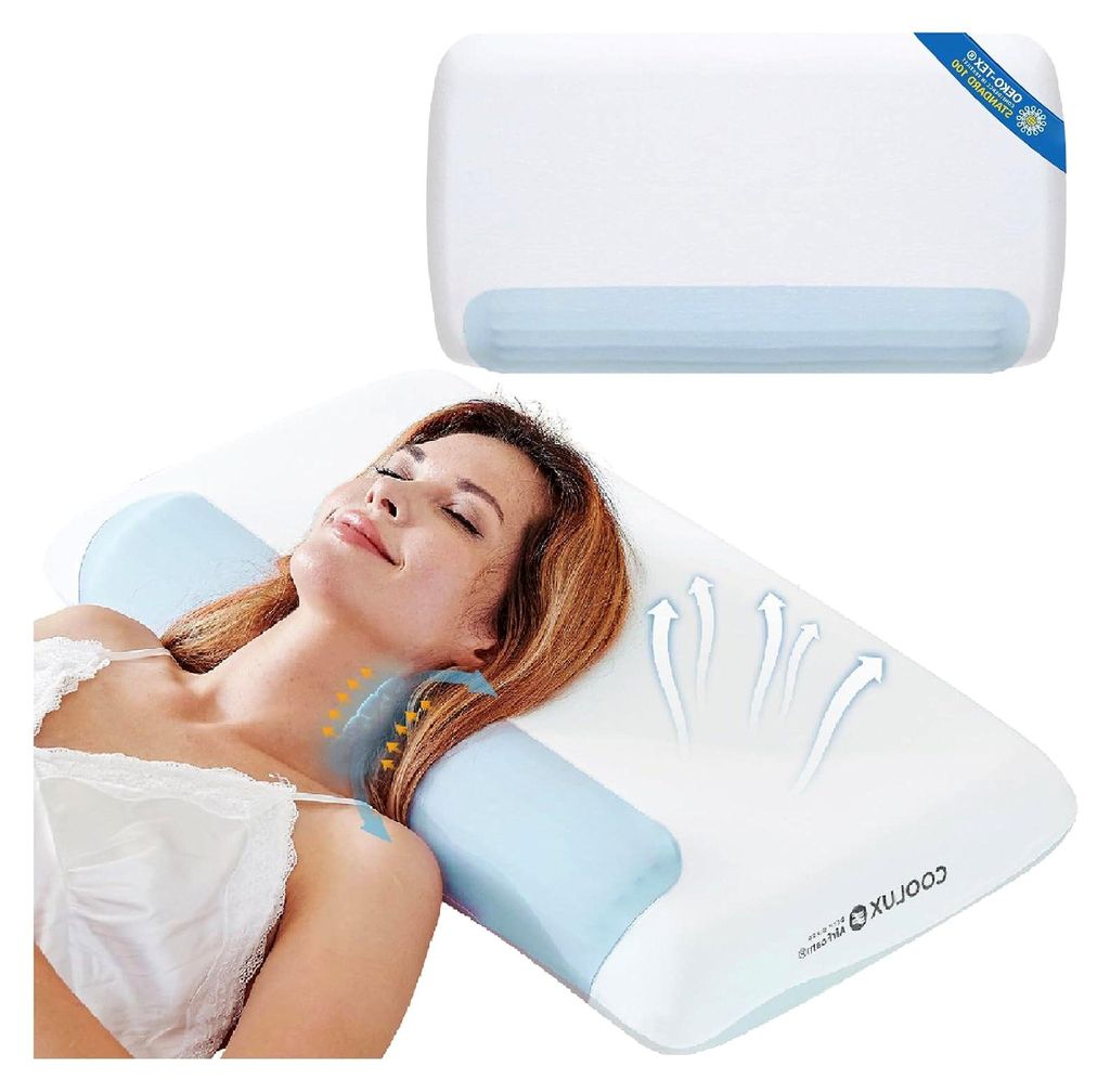 Ergonomisches Memory-Schaumkissen mit 2 Höhen (10/11,5 cm) - Nackenstützkissen für Seitenschläfer und Rückenschläfer, CertiPUR-US und 100 , ...