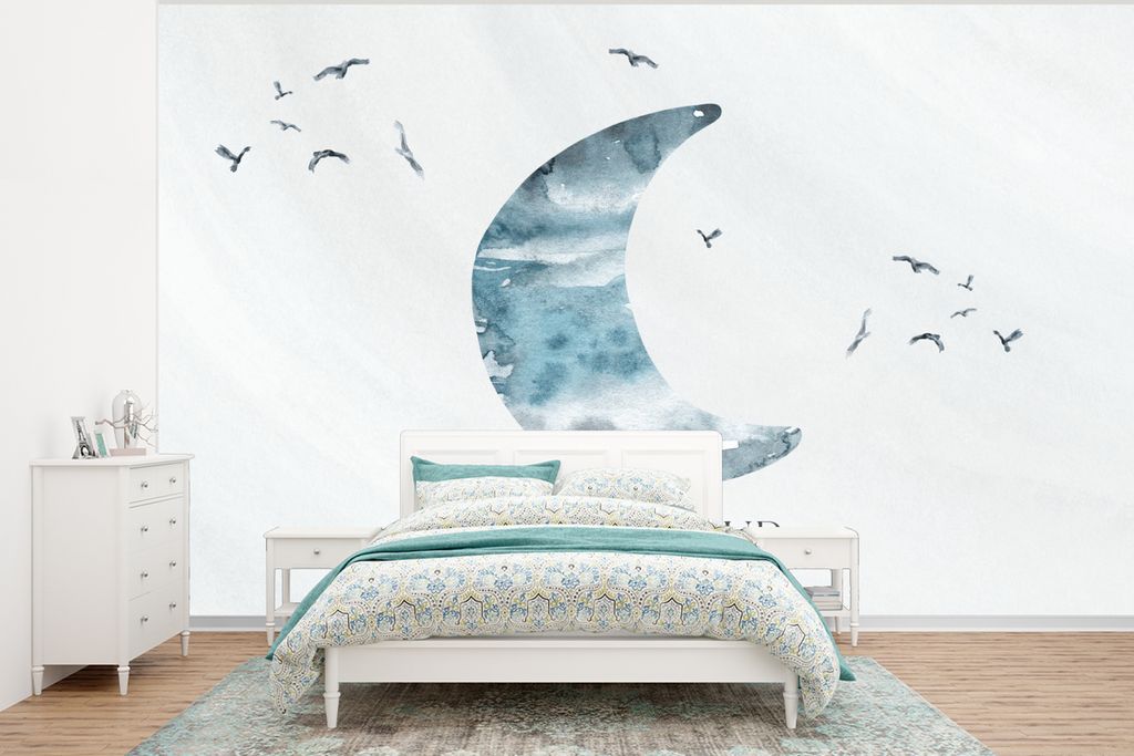 MuchoWow Fototapete für Wohnzimmer oder Schlafzimmer Wandtapete Vinyl Motivtapete Kinder - Mach deine Träume wahr - Sprichwörter - Jungen - Bl...