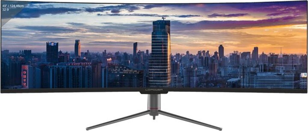 LC-Power 124,5cm (49") LC-M49-DQHD-120-C-Q VA+DP+HDMI Immagine del prodotto 