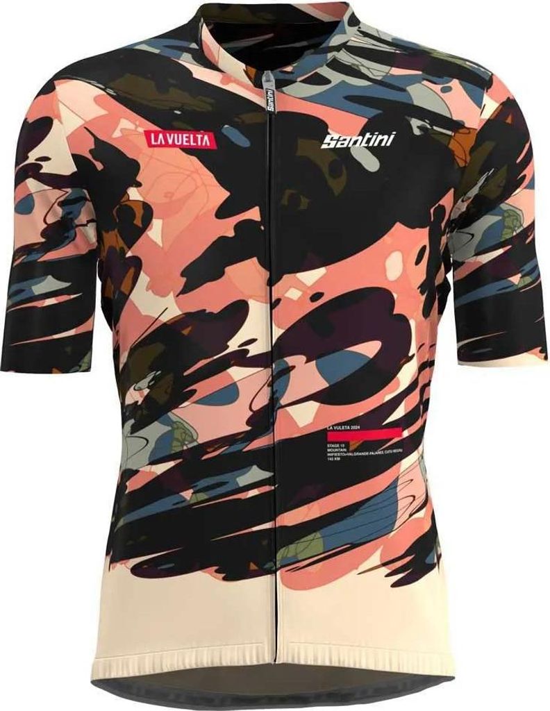 Santini La Vuelta Cuitu Negru Kurzarm-radtrikot Mehrfarbig 3XL Herren Mehrfarbig 3XL