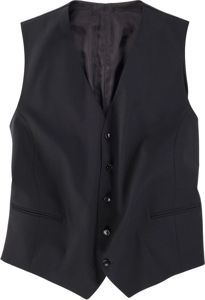 Schwarze Anzugweste Klotz Übergröße