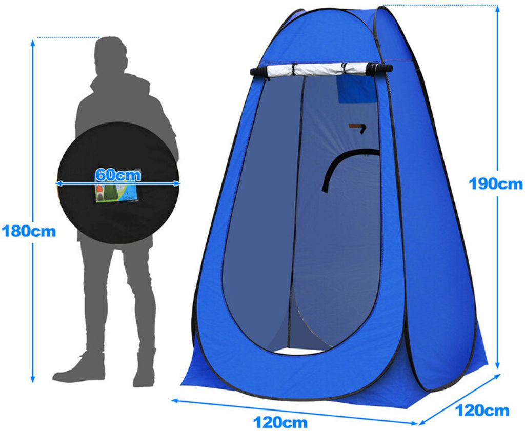 CLIPOP Pop up Duschzelt, Campingzelt, mit Tragetasche für Produktbild 4