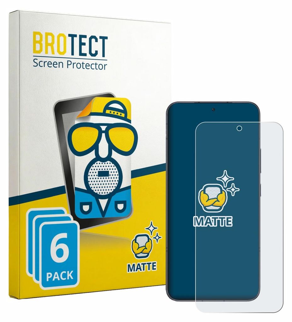 6x BROTECT Schutzfolie für Honor Power 2 Displayschutz Displayschutzfolie Folie Matt Entspiegelungsfolie
