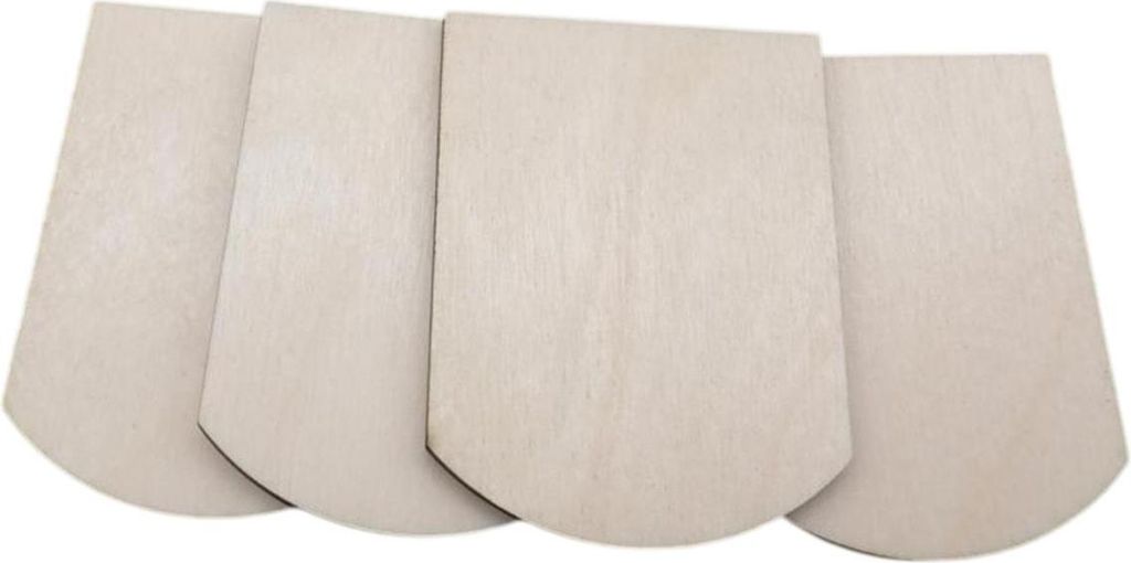 25 Stück Holzschindeln Biberschwanz B 60 mm x L 80 mm x 4 mm gelasert
