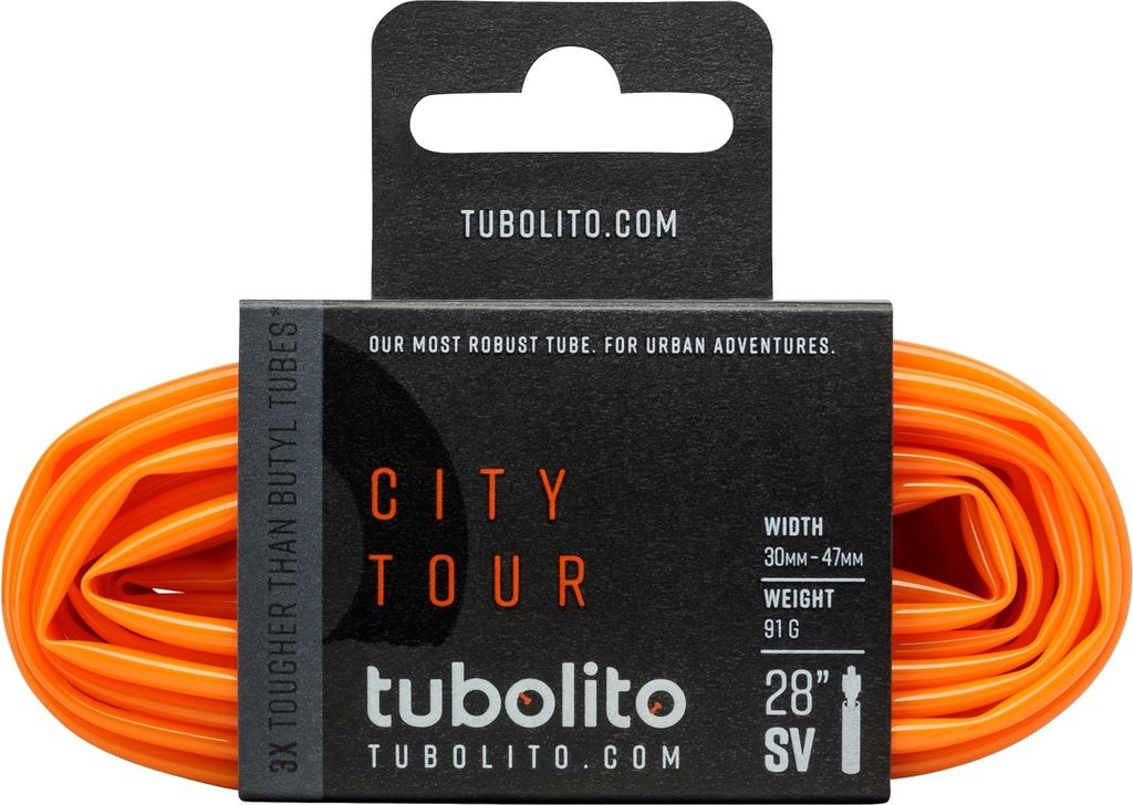 Tubolito Fahrradschlauch Tubo-City Tour-SV, 28", Orange