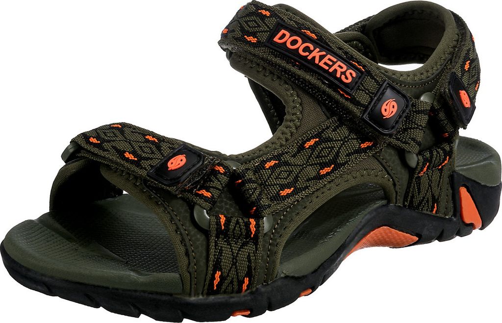 Dockers by Gerli Uni Kinder Outdoor Trekkingsandalen Sandale, Farbe:Grün (Khaki 850), Größe:EUR 32