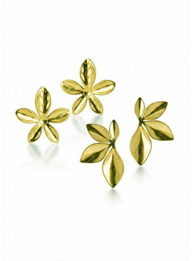 Set of gold-plated earrings Flowers VWS260874G (2 pairs)