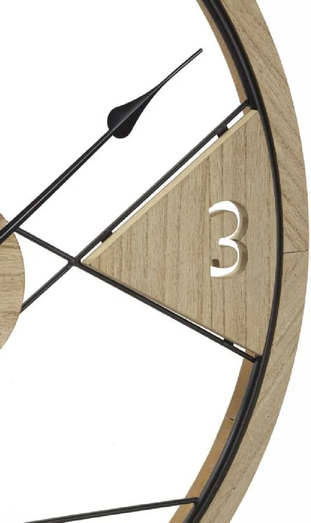 Grande horloge murale design géométrique 60 cm pour salon et bureaux - 3