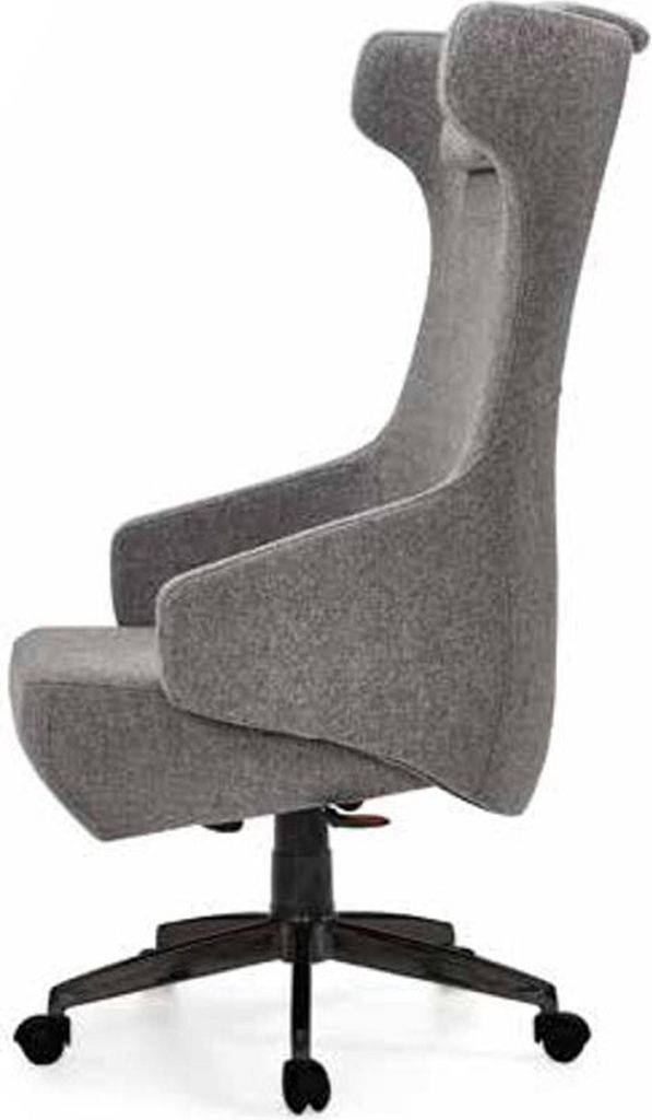 Bürostuhl Sessel Wohnzimmer Chefsessel Bürosessel Drehstuhl Office Grau Textil