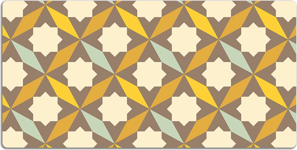 Schreibtischmatte Tischunterlage 120x60 cm Mauspad - Retro-Muster