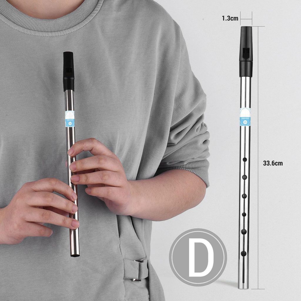 Irish Whistle Flute Key of D 6 Holes Blasmusikinstrumente für Anfänger, Fortgeschrittene und Experten