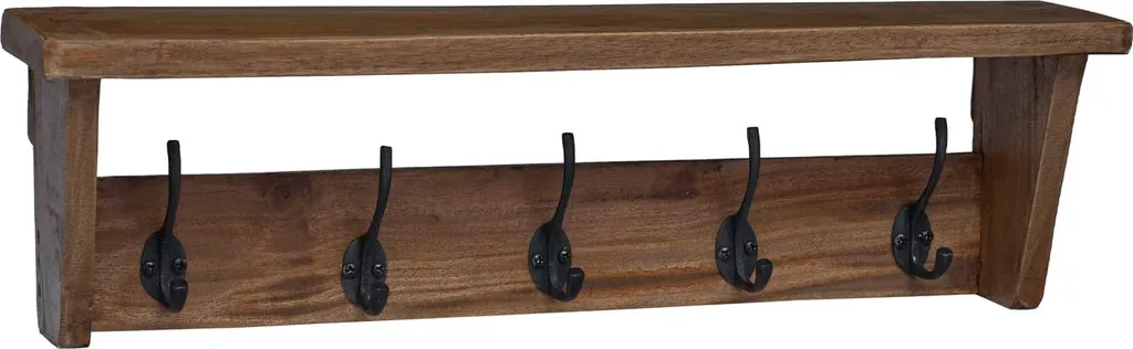 Appendiabiti SYFAX™ Mogano 50x10x14cm - Lusso e Design per Ingresso