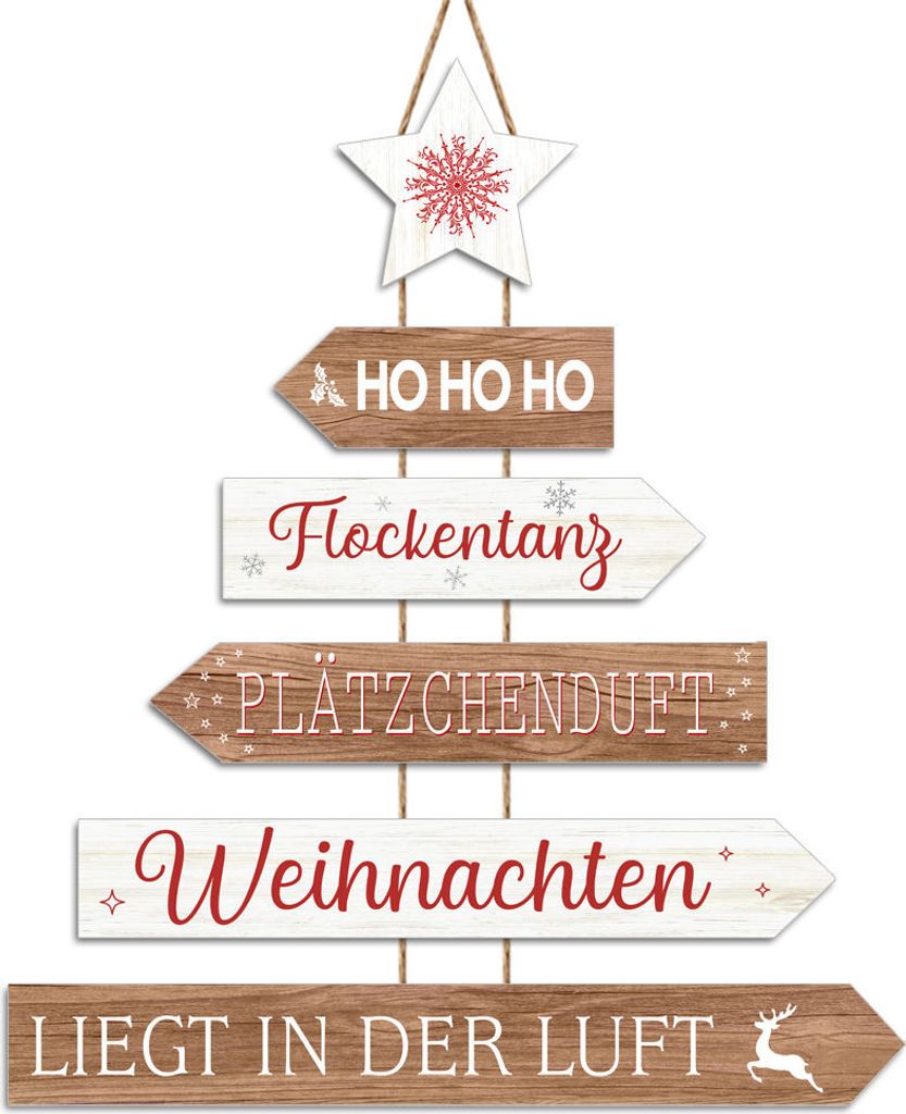 Wegweiser Weihnachten zum aufhängen - ca. 50x35 cm