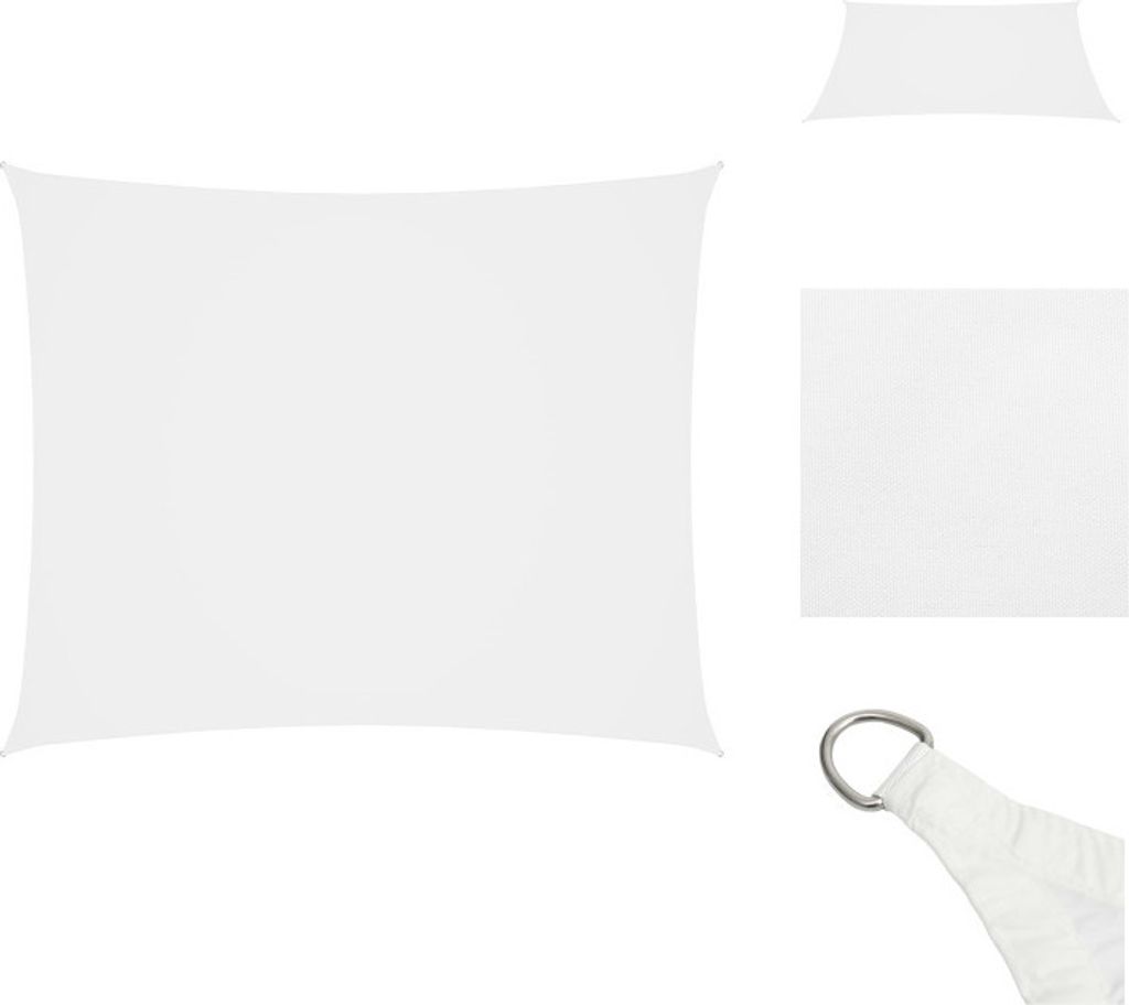 vidaXL Sonnensegel Oxford-Gewebe Rechteckig 4x6 m Weiß - Sonnenschirme & Sonnenschutze